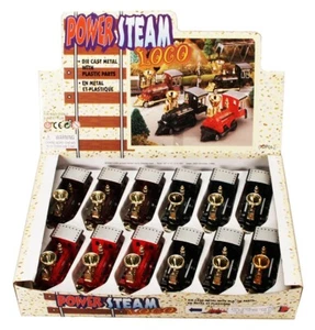 POWER STEAM LOCOMOTIVE DIECAST CAR BOX OF 12 5 INCH SCALE DIECAST CARS, ASSORTED - Picture 1 of 5