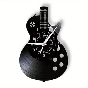 1pc Guitar Vinyl Wall Clock, Music Wall Clock perfect for Christmas gift Xmas - Picture 1 of 8