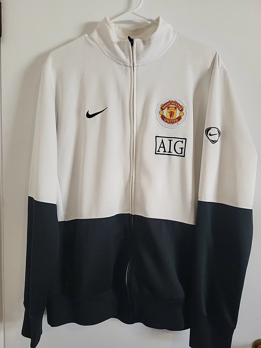 Manchester United White International Club Soccer Fan Jackets for