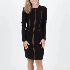 rag & bone New York Black Raj Dress with Copper Stitch (Sz 6) NWT - Picture 1 of 9