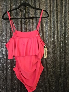Costume da bagno donna rosso nuovo taglia XXL 2X pezzo unico-dh3370 - Foto 1 di 5