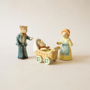 Albert Kessler Mice Family Ceramic Figurines 1970s Vintage Mouse Ornaments - Picture 1 of 5