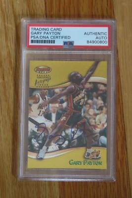 Bowman's BEST Autograph Issue GARY PAYTON signed SEATTLE SUPERSONICS Card PSA - Image 1 of 4