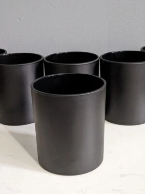 New Black Matte Tumbler Jars 10 oz (Case Of 12) Candle Making Candle Glass Bulk  - Image 1 of 4