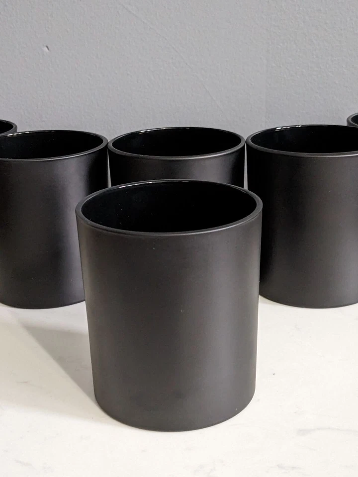 New Black Matte Tumbler Jars 10 oz (Case Of 12) Candle Making Candle Glass Bulk  - Image 1 of 4