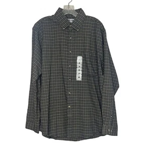 Cherokee Mens Plaid Button Down Shirt Green Blue Size Medium New - Picture 1 of 11
