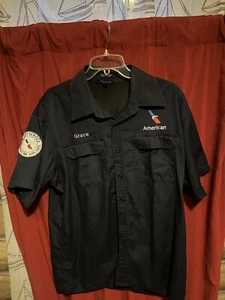 Twinhill American Airlines Fleet Service Grace Button Uniform Shirt Size XL EUC - Picture 1 of 12