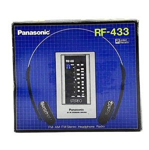 NEW Panasonic RF-433 AM/FM Headphones Stereo Radio NOS - Picture 1 of 14