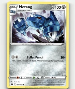 Pokemon Metang 090/159 Crown Zenith Uncommon - Picture 1 of 1