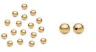 100pcs Tarnish Resistant 4mm (0.16 Inch) Small Smooth Loose Round Beads Gold ...