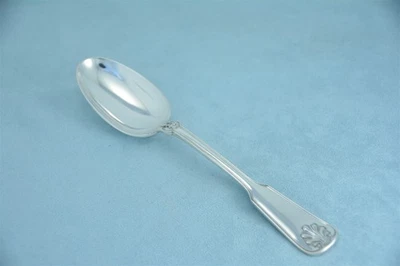 Colher de sopa oval Tiffany & Co concha e linha prata esterlina 7" sem monograma - Imagem 1 de 4