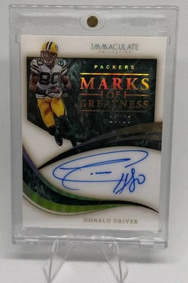 2020 Panini Immaculate NFL Marks of Greatness Auto Donald Driver /25 - Imagem 1 de 2