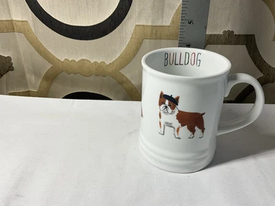 Fringe Studio French Bulldog Mug White Ceramic Dogs in Berets - Image 1 of 4