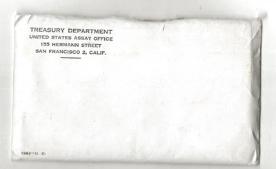 1962 p+d 10-piece uncirculated mint set - Image 1 of 3