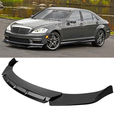 For Benz S-Class W221 S450 S500 S550 Front Bumper Lip Splitter Spoiler Body Kits - Image 1 of 4