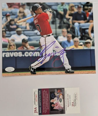 Chipper Jones 签名 8 x 10 照片 JSA 正品亲笔签名亚特兰大勇士队 B — 第 1/2 张图片
