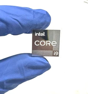 1 x Intel Core i9 Desktop / Laptop Silver Sticker label Logo Decal 18mmx18mm - Picture 1 of 2