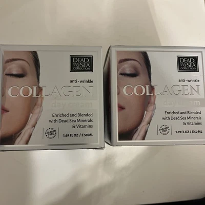 Lot 2 - Dead Sea Collection Anti-wrinkle Collagen Day Cream 1.69 Oz Ea - Image 1 of 4