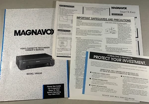 GUÍA DEL USUARIO y SOLO MANUAL Reproductor VHS Magnavox VR9420 VCR Original - Imagen 1 de 7