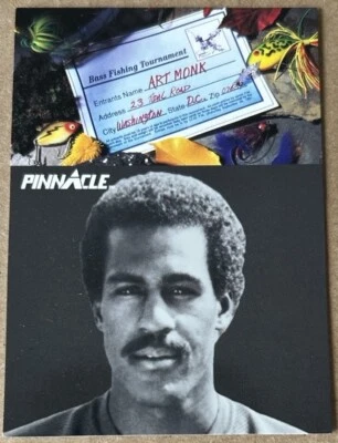 ART MONK HOF 1991 PINNACLE SIDELINE PRO Card #411 NM-MT Condition - Image 1 of 2
