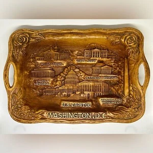 VTG Silberne Souvenir Resin Tray - Picture 1 of 5