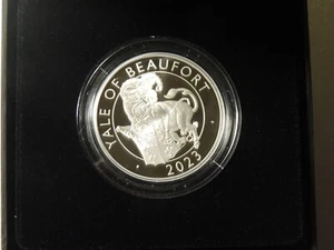 2023 Britain Tudor Beasts Yale of Beaufort 2 oz Silver Proof Limited to 1250 - Picture 1 of 5