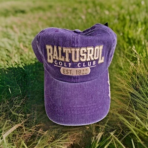 Baltusrol Golf Club Hat Cap Blackberry Corduroy Adjustable One Size New Tags - Picture 1 of 8
