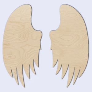 Angel Wings Unfinished Wood Crafting Supplies Laser Cut Wood 2" - 18" A1 - Picture 1 of 1
