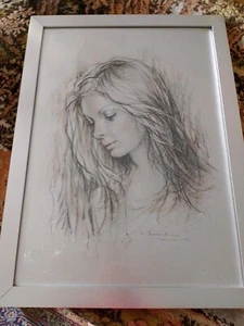 Quadro A Firma Giuseppe Tarantino Milano 1974 A Carboncino. 50x70 - Foto 1 di 7