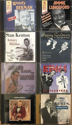 8 Jazz greats cd bundle Kenton Goodman Miller Dorsey James Lunceford Herman Shaw - Image 1 of 4
