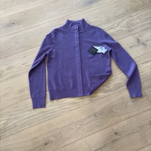 Womens Sweater Italian Merino Wool Large Lavender - Picture 1 of 8
