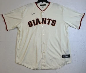 New! San Francisco Giants Nike Home Team Jersey Men's Sz 2XL MLB NWOT Cream - Picture 1 of 8