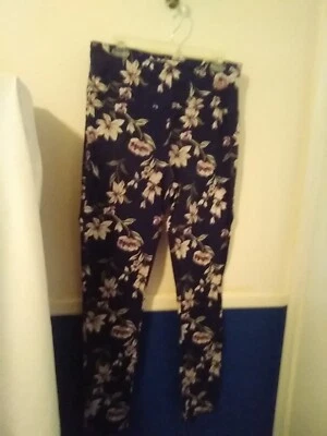 Tribal Jeans Mujer Azul Marino Floral Leggings Talla L Foto 1 de 4