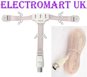 RADIO FM VHF CINTA PLANA ANTENA AÉREA CABLE CONECTOR MACHO ENCHUFE COAXIAL - Imagen 1 de 1
