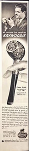 1955 Kaywoodie Pipe Print Ad Man Smoking Pipe Christmas Gift - Picture 1 of 6