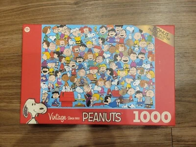 Nuevo rompecabezas vintage Peanuts 1000 con póster de rompecabezas adicional incluido Foto 1 de 4