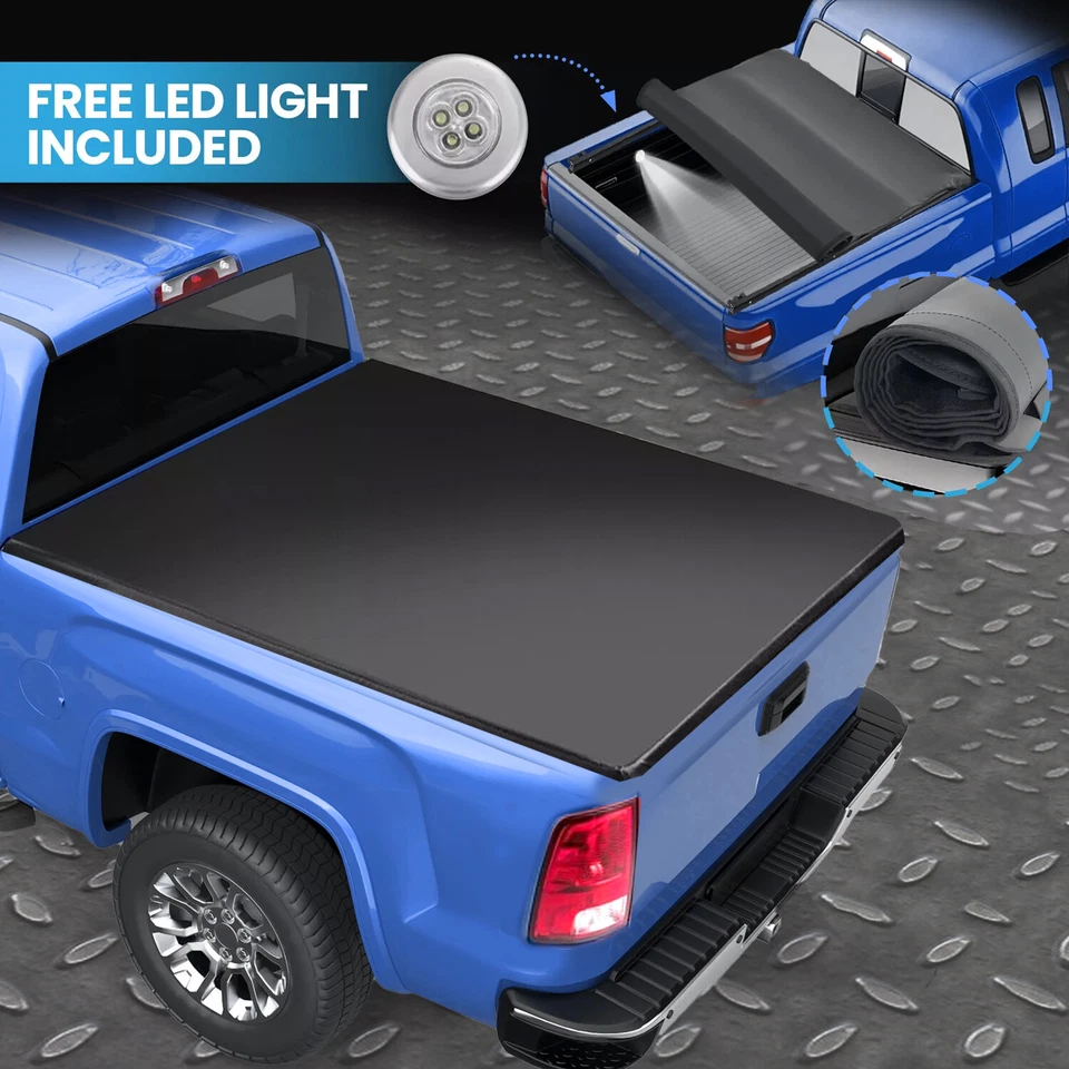 Cubierta enrollable suave para plataforma de camioneta de 6,5 ft para Dodge Ram 1500 1994-2001 2002 Foto 1 de 4