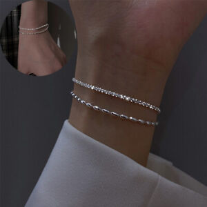 925 double couche neuf accessoires de mode femmes exquis bracelet simple perles
