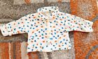 Baby Girl White Star Printed Button Shirt Long Sleeve Top 0-3 Months