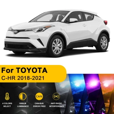 Luces LED interiores multicolores para TOYOTA C-HR CHR 2018-2021 kit de equipamiento 10X Foto 1 de 4