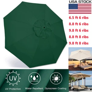 Patio Umbrella Market Table Outdoor Umbrella Replacement Canopy Cover 6.5-9.8FT