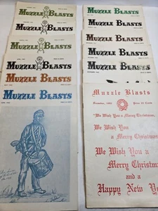 Lot Of 12 Vintage Muzzle Blasts Magazine 1962 Full Year Muzzleloading Shooting - Imagen 1 de 13