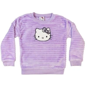 Hello Kitty Kids Purple Fleece Sweatshirt Size 4T - Picture 1 of 8