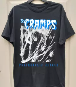 T-shirt nera Psychedelic Jungle The Cramps Band cotone unisex JK490 - Foto 1 di 3