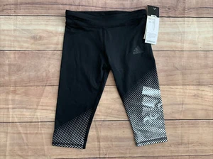 Girls Adidas AeroReady Black Athletic ActiveWear Leggings Size 4 NEW NWT  - Picture 1 of 4