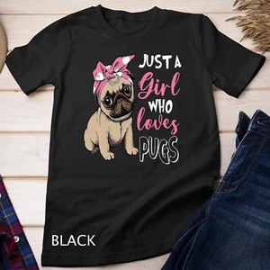 Camiseta unisex Just a Girl Who Loves Linda Pug Dog Lover Regalos - Imagen 1 de 10
