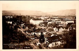 DALLES, OREGON - BIRDSEYE VIEW WESTERN BUSINESS DISTRICT - POSTAL FOTO REAL - Imagen 1 de 2