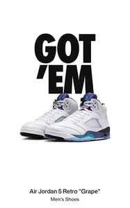 Zapatillas Air Jordan 5 Retro Uva 2025 - HQ7978-100 SE ENVÍA LO ANTES POSIBLE ✅ - Imagen 1 de 5