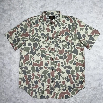 Filson Twin Lakes Sport Shirt Men’s XL Green Camo Button Up Outdoor- FLAW READ - Image 1 of 4
