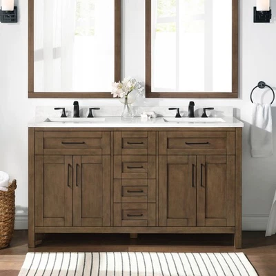 Ove Decors 15VVA-TAHB60 Tahoe 60" - Latte de almendra / tapa de mármol cultivado Foto 1 de 4